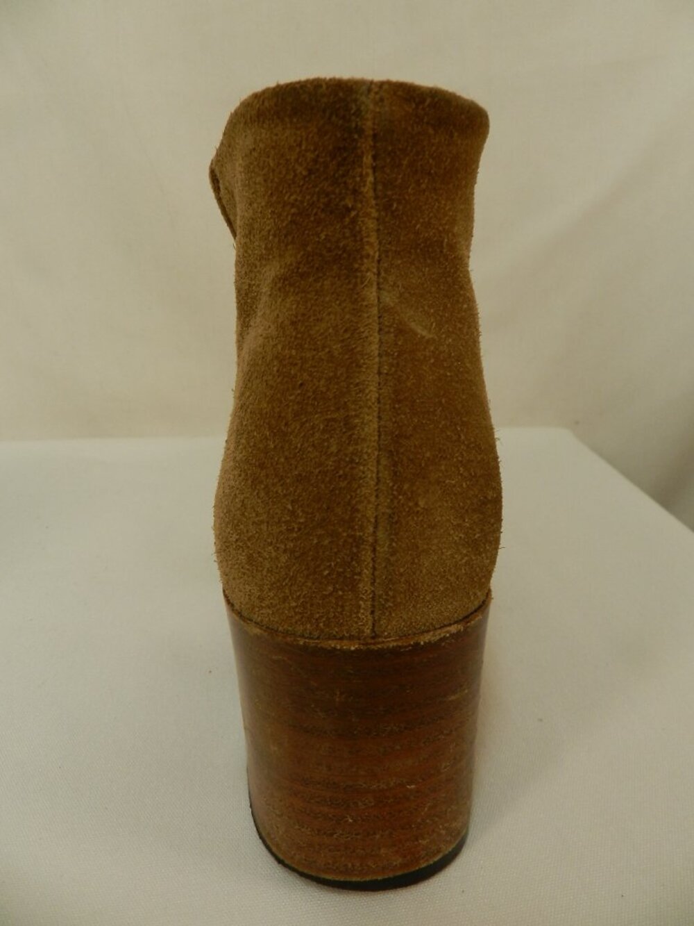 Alberto Fermani suede ankle zip boots booties w/ heel Italy Size Sz 37.5 US 7.5 - Picture 9 of 13
